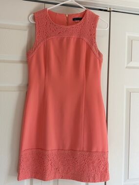 Tommy Hilfiger Coral Lace-Trim Sleeveless Shift Dress
